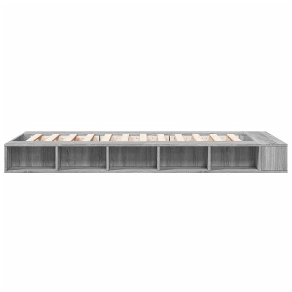sengeramme 90x200 cm konstrueret træ grå sonoma-eg