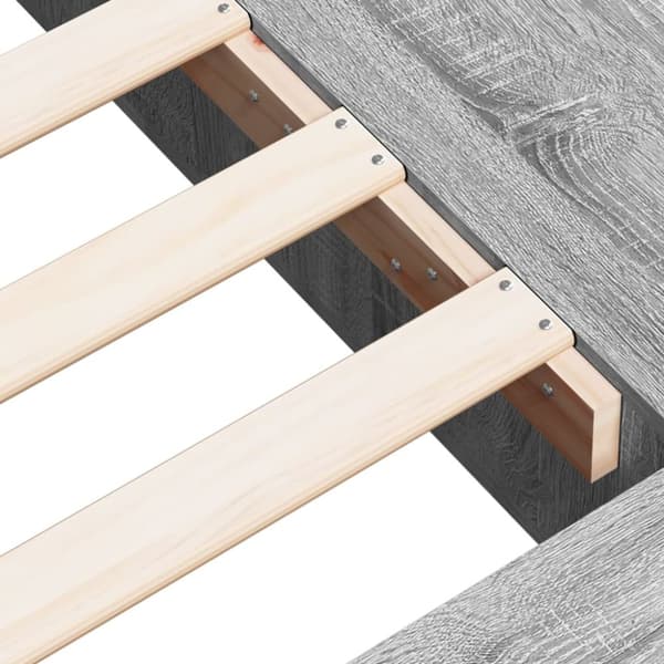 sengeramme 90x200 cm konstrueret træ grå sonoma-eg
