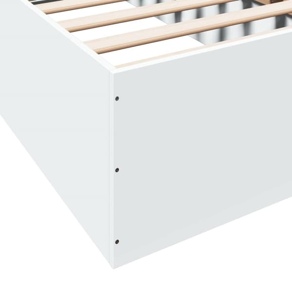 sengeramme 90x190 cm konstrueret træ hvid
