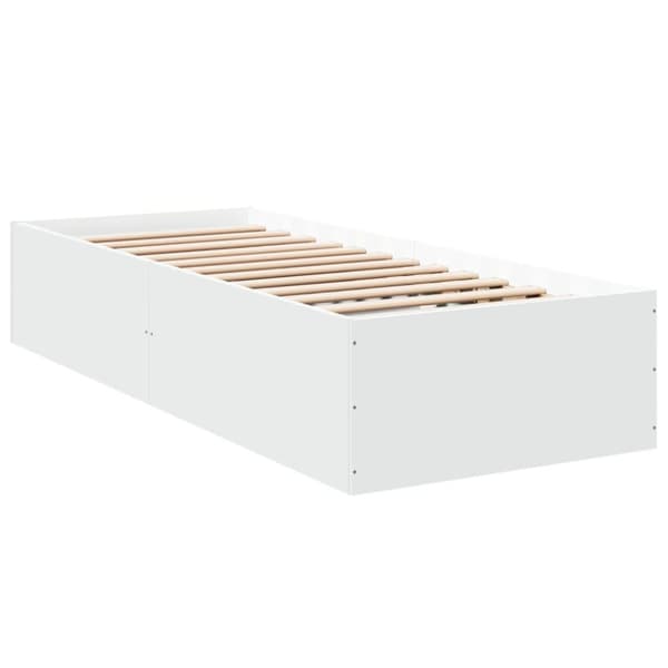 sengeramme 90x190 cm konstrueret træ hvid