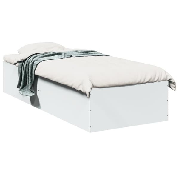 sengeramme 90x190 cm konstrueret træ hvid