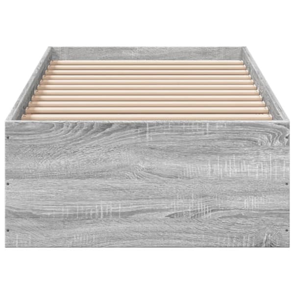 sengeramme 100x200 cm konstrueret træ grå sonoma-eg