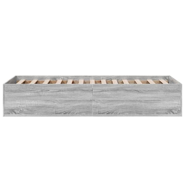 sengeramme 100x200 cm konstrueret træ grå sonoma-eg