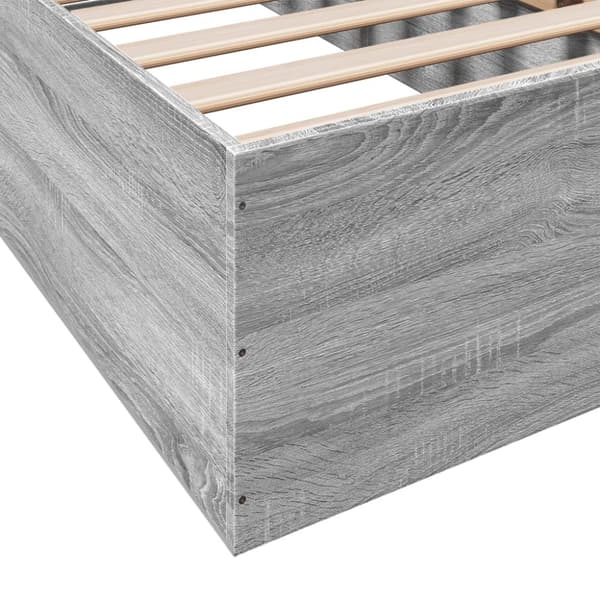 sengeramme 100x200 cm konstrueret træ grå sonoma-eg