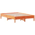 Miniatyrbillede 6 af 9: sengeramme uden madras 160x200 cm massivt fyrretræ gyldenbrun