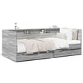 Miniatyrbillede 1 af 10: daybed med skuffer 90x200 cm konstrueret træ grå sonoma-eg