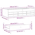 Miniatyrbillede 10 af 10: daybed med skuffer 90x190 cm konstrueret træ røget eg