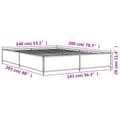 Miniatyrbillede 9 af 9: sengestel 140x200 cm konstrueret træ og metal sort