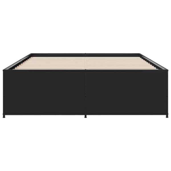 sengestel 120x190 cm konstrueret træ og metal sort