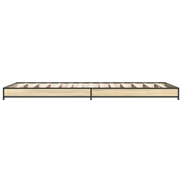 sengeramme 75x190 cm konstrueret træ og metal sonoma-eg