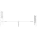 Miniatyrbillede 5 af 8: sengeramme med sengegavl og fodgærde 80x200 cm metal hvid