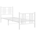 Miniatyrbillede 2 af 8: sengeramme med sengegavl og fodgærde 80x200 cm metal hvid