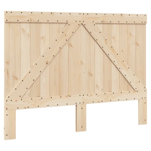 sengeramme med sengegavl 140x200 cm massivt fyrretræ hvid