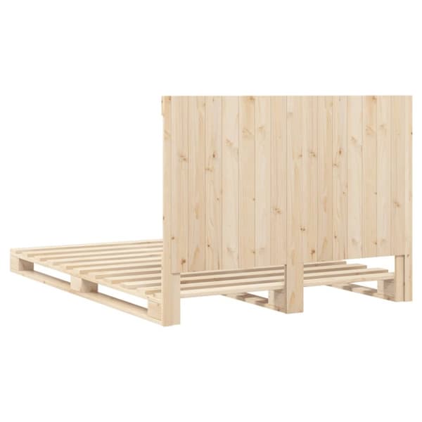 sengeramme med sengegavl 140x200 cm massivt fyrretræ hvid