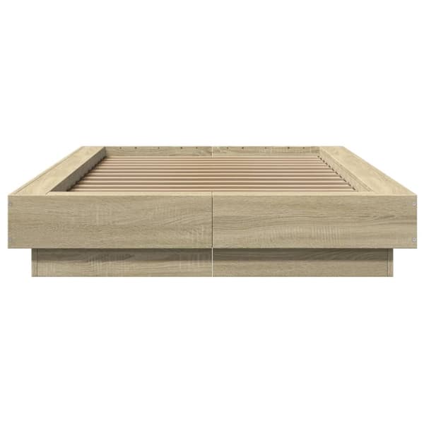 sengeramme 90x190 cm konstrueret træ sonoma-eg