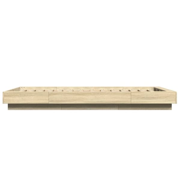 sengeramme 90x190 cm konstrueret træ sonoma-eg
