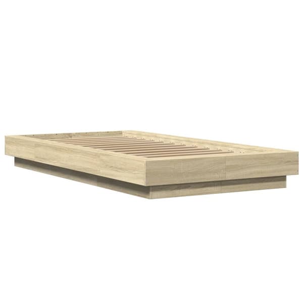sengeramme 90x190 cm konstrueret træ sonoma-eg