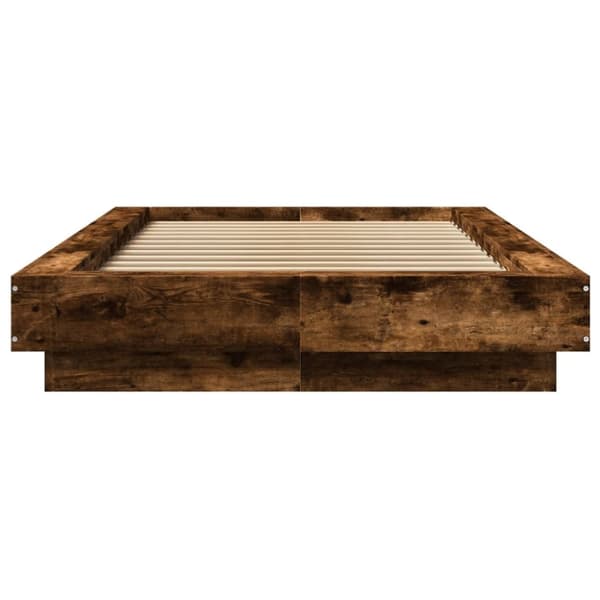 Sängram rökfärgad ek 90x190 cm konstruerad trä