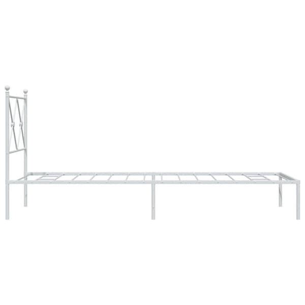 sengeramme uden madras med hovedgærde 75x190 cm hvid