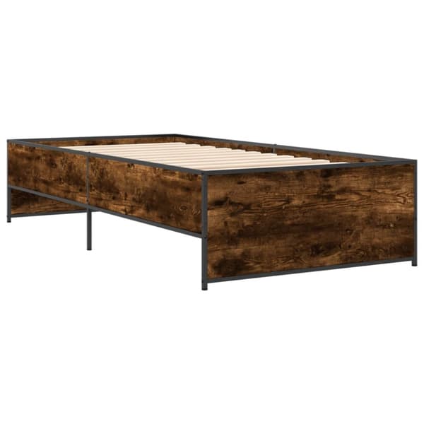 Sängynrunko savutammi 90x200 cm tekninen puu ja metalli