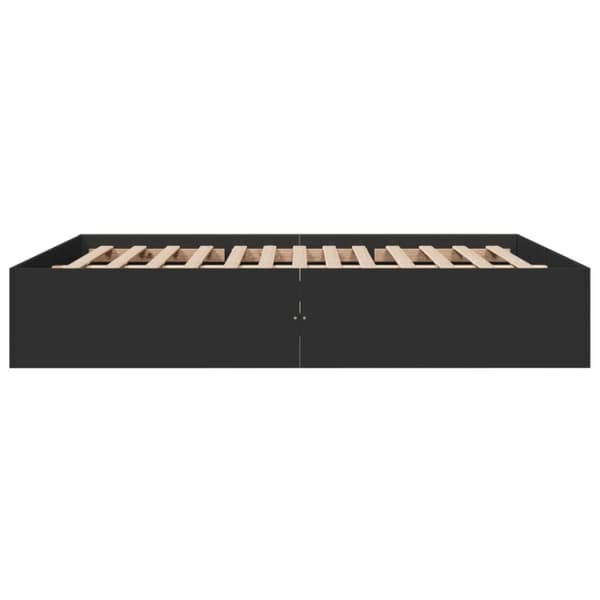 sengestel 160x200 cm massivt træ sort