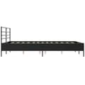 Miniatyrbillede 5 af 9: sengestel 150x200 cm konstrueret træ og metal sort