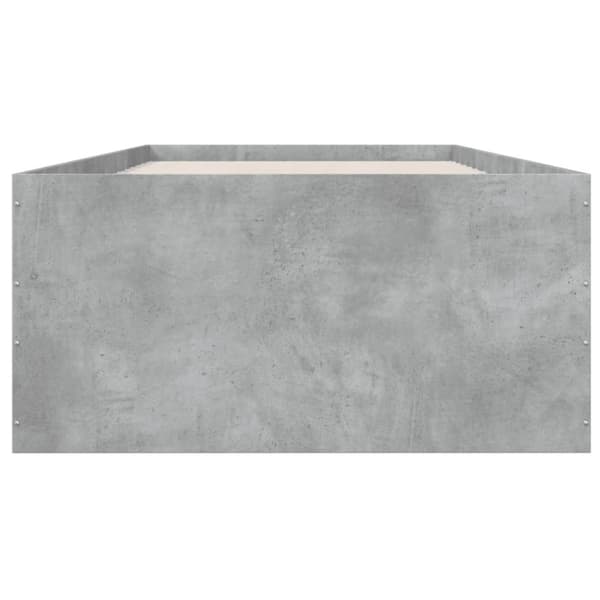 sengeramme 75x190 cm konstrueret træ betongrå