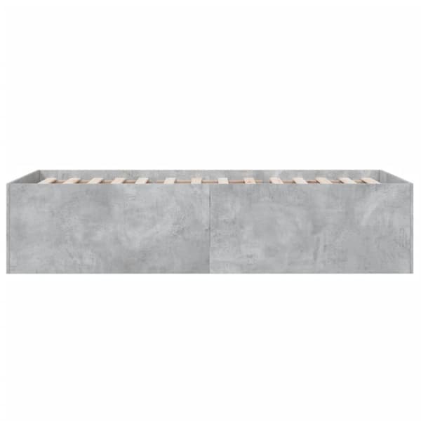 sengeramme 75x190 cm konstrueret træ betongrå