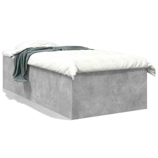 sengeramme 75x190 cm konstrueret træ betongrå