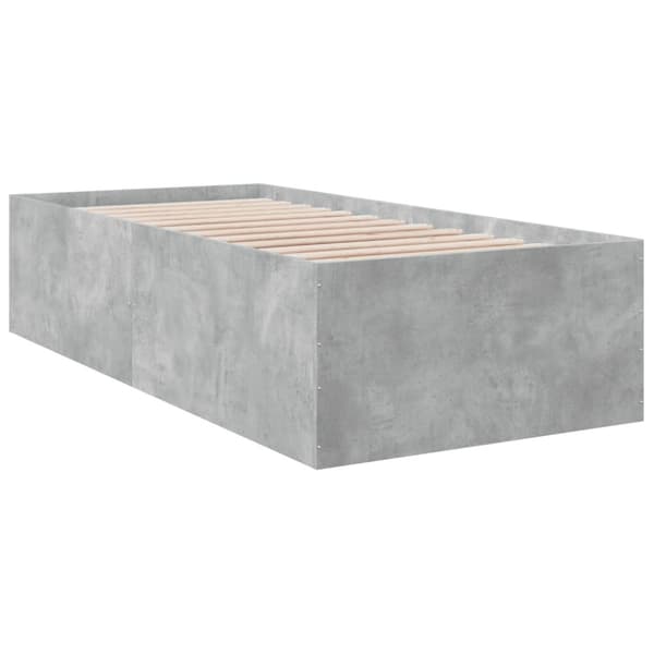sengeramme 90x190 cm konstrueret træ betongrå