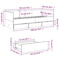 Miniatyrbillede 10 af 10: daybed med skuffer 100x200 cm konstrueret træ sonoma-eg