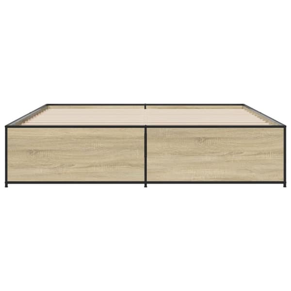 sengestel 180x200 cm konstrueret træ og metal sonoma-eg