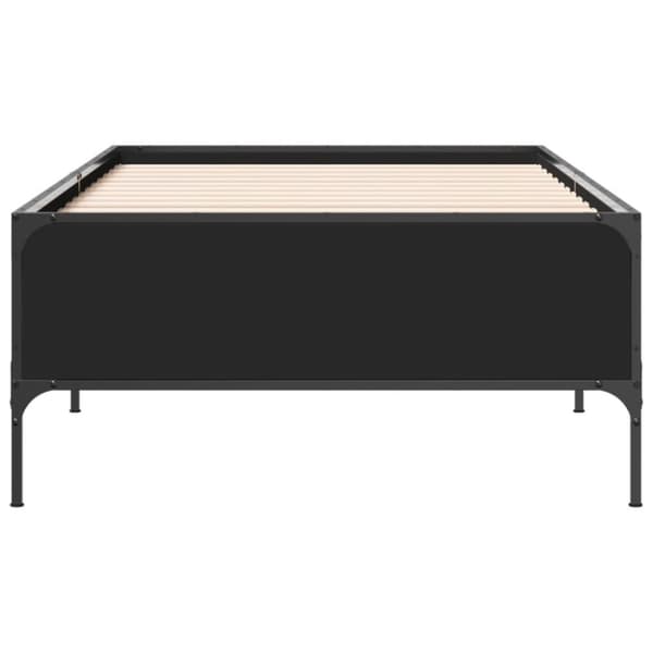 sengeramme 75x190 cm konstrueret træ og metal sort