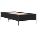 Miniatyrbillede 2 af 9: sengeramme 75x190 cm konstrueret træ og metal sort