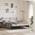 Miniatyrbillede 3 af 8: sengeramme med sengegavl 160x200 cm metal sort