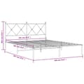 Miniatyrbillede 8 af 8: sengeramme med sengegavl 160x200 cm metal sort