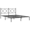 Miniatyrbillede 2 af 8: sengeramme med sengegavl 160x200 cm metal sort