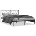Miniatyrbillede 1 af 8: sengeramme med sengegavl 160x200 cm metal sort