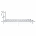 Miniatyrbillede 5 af 8: sengeramme med sengegavl 200x200 cm metal hvid