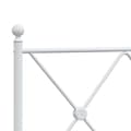 Miniatyrbillede 7 af 8: sengeramme med sengegavl 200x200 cm metal hvid