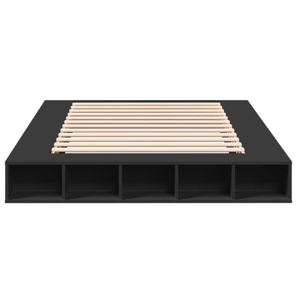 sengestel 160x200 cm massivt træ sort