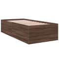 Miniatyrbillede 2 af 10: sengeramme 90x200 cm konstrueret træ brun egetræsfarve