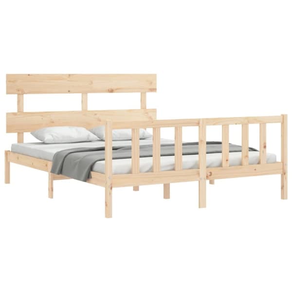 Sängynrunko päädyllä King Size täysi puu