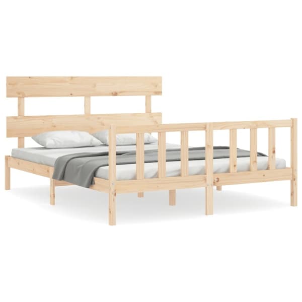 Sängynrunko päädyllä King Size täysi puu