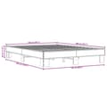 Miniatyrbillede 9 af 9: sengestel 150x200cm konstrueret træ og metal røget egetræsfarve