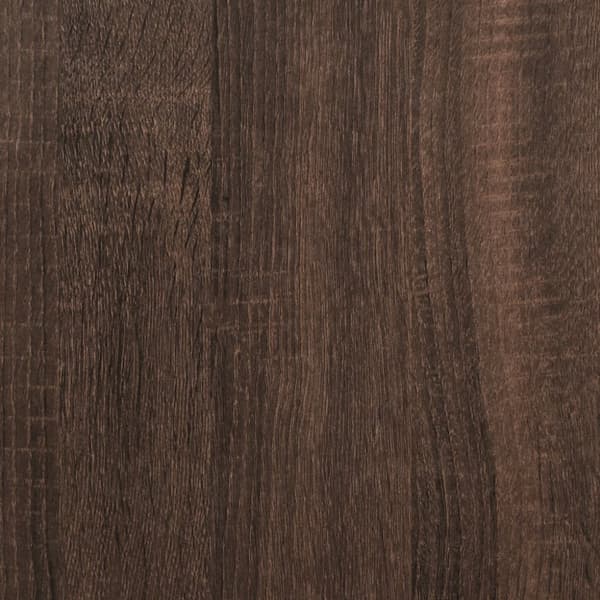 sengestel 120x200 cm konstrueret træ og metal brun egetræ