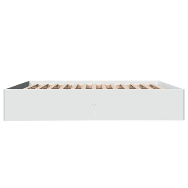 sengestel 180x200 cm konstrueret træ hvid