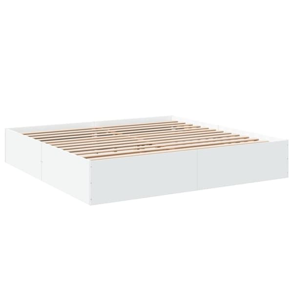 sengestel 180x200 cm konstrueret træ hvid