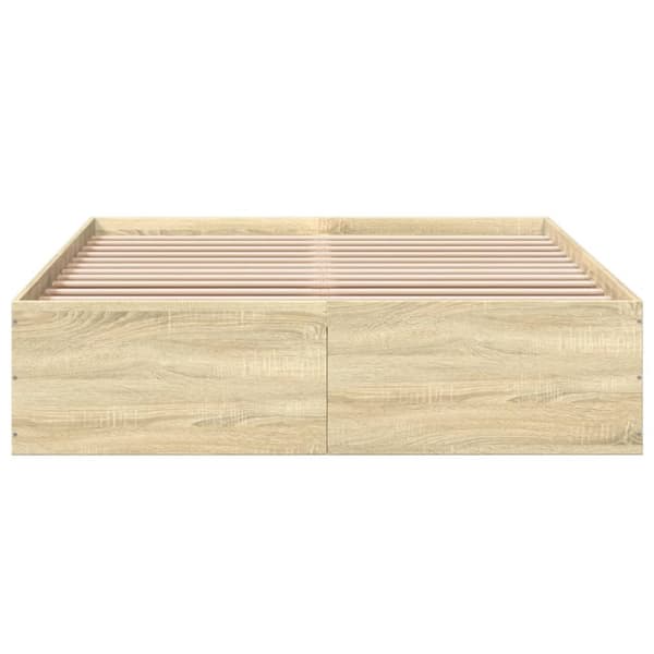 sengestel 120x190 cm konstrueret træ sonoma-eg