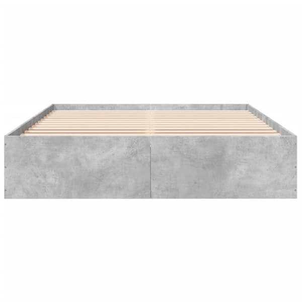 sengestel 150x200 cm konstrueret træ betongrå